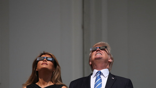 Three days later, Trump has got an absolute scorcher of an eclipse meme for you